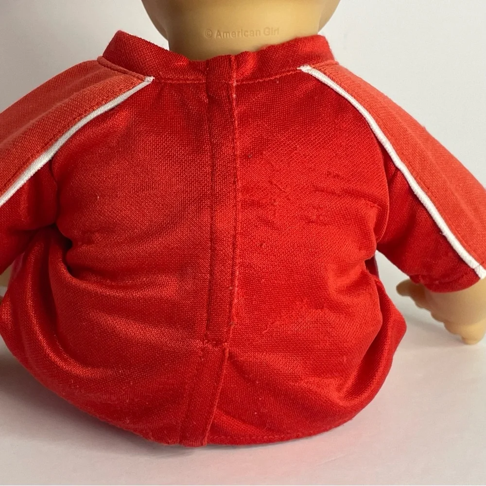 American Girl Bitty Baby Doll Sleepy Blue Eyes Blonde Bald Head With Outfit 15” - Picture 6 of 16